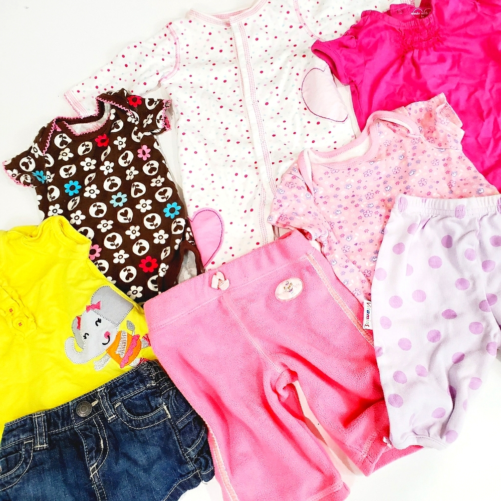 8 pc Mix & Match Outfits Bundle Size 0-3M Disney